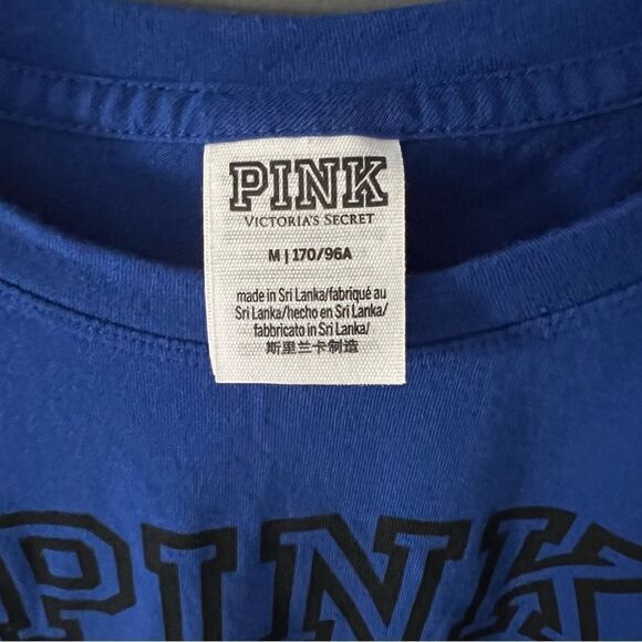 PINK Royal Blue T-shirt Size Medium - Picture 2 of 3